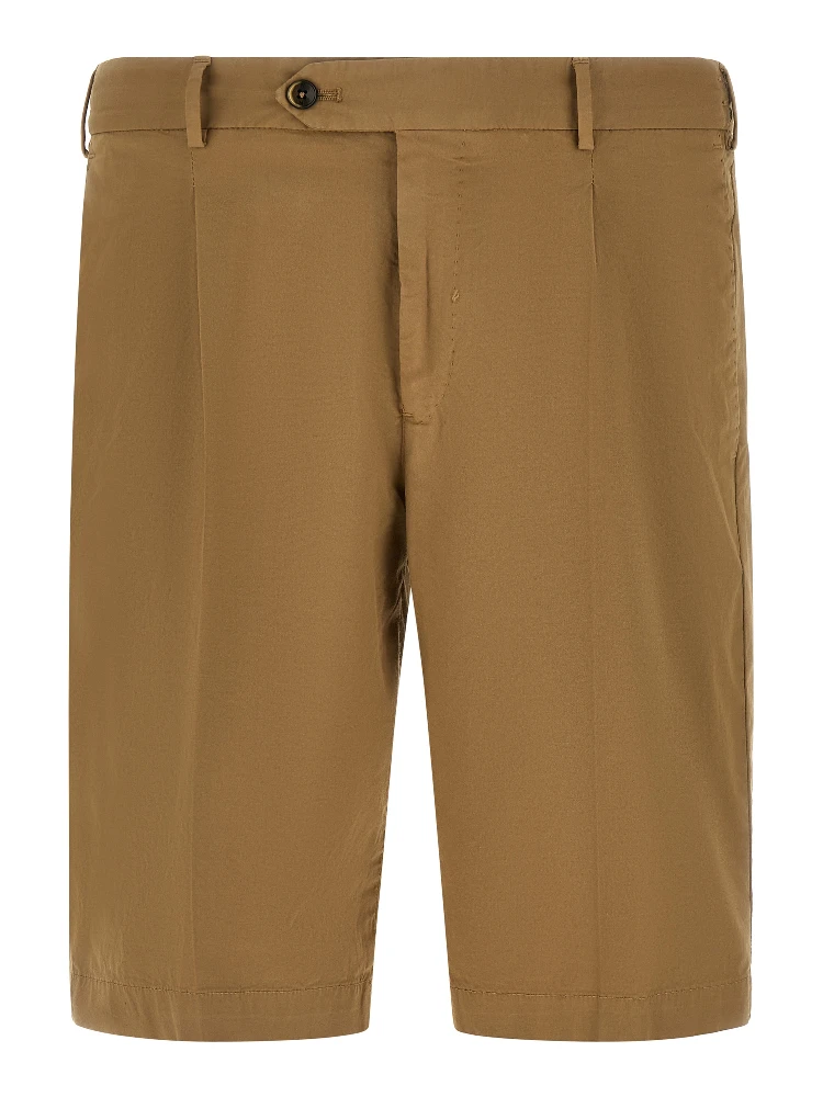 Beige Cotton Bermuda Shorts