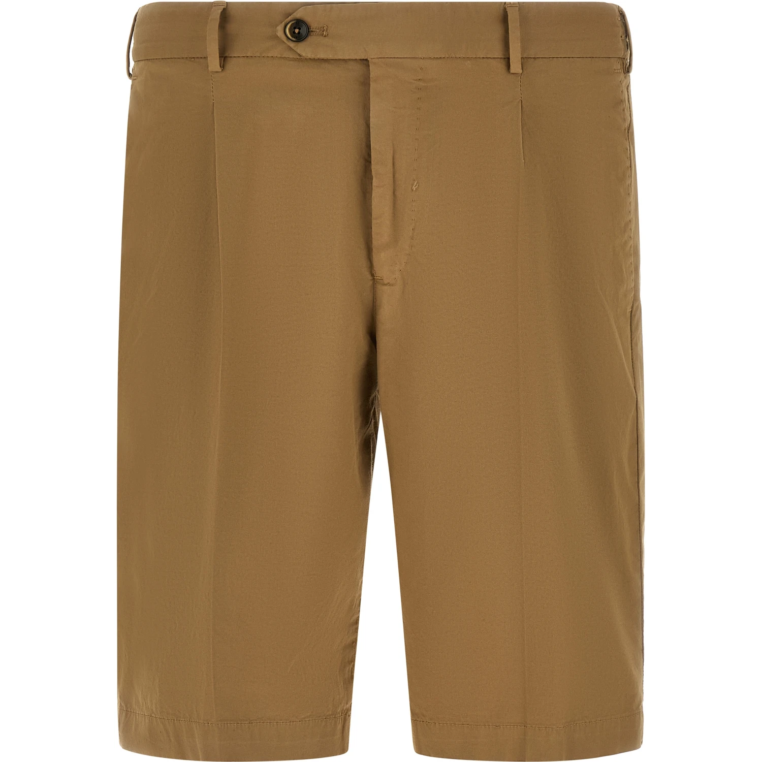 Beige Cotton Bermuda Shorts
