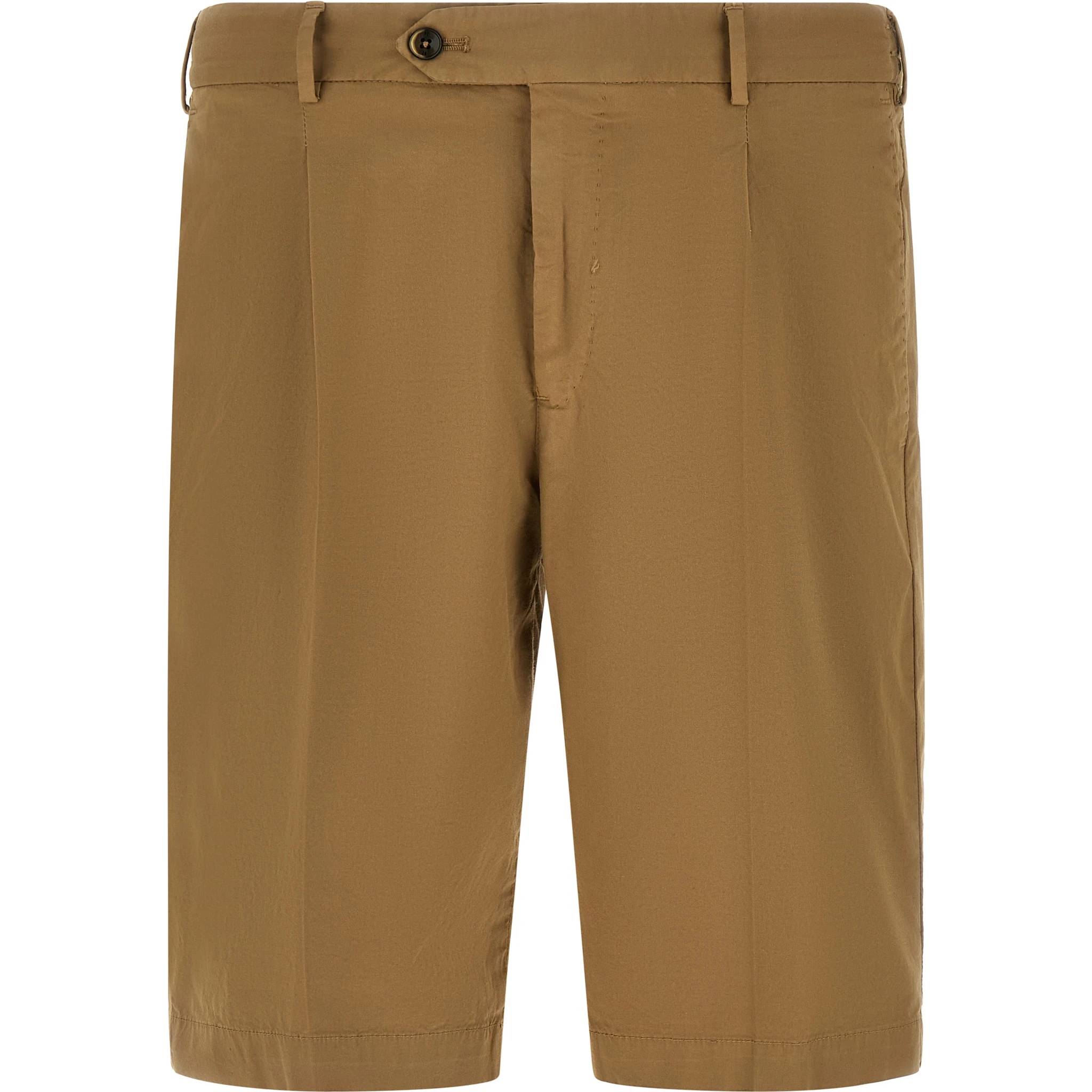 Beige Cotton Bermuda Shorts