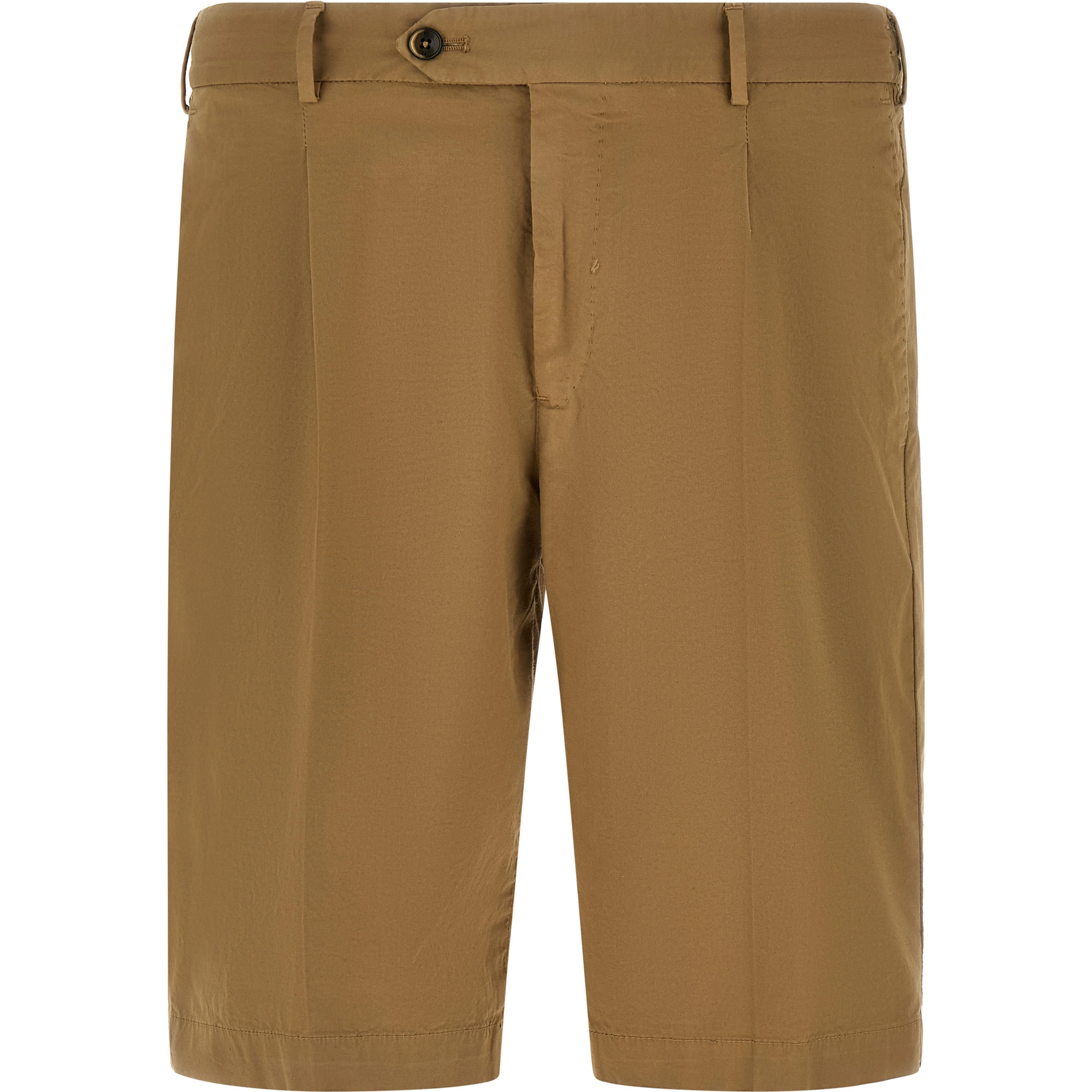 Beige Cotton Bermuda Shorts