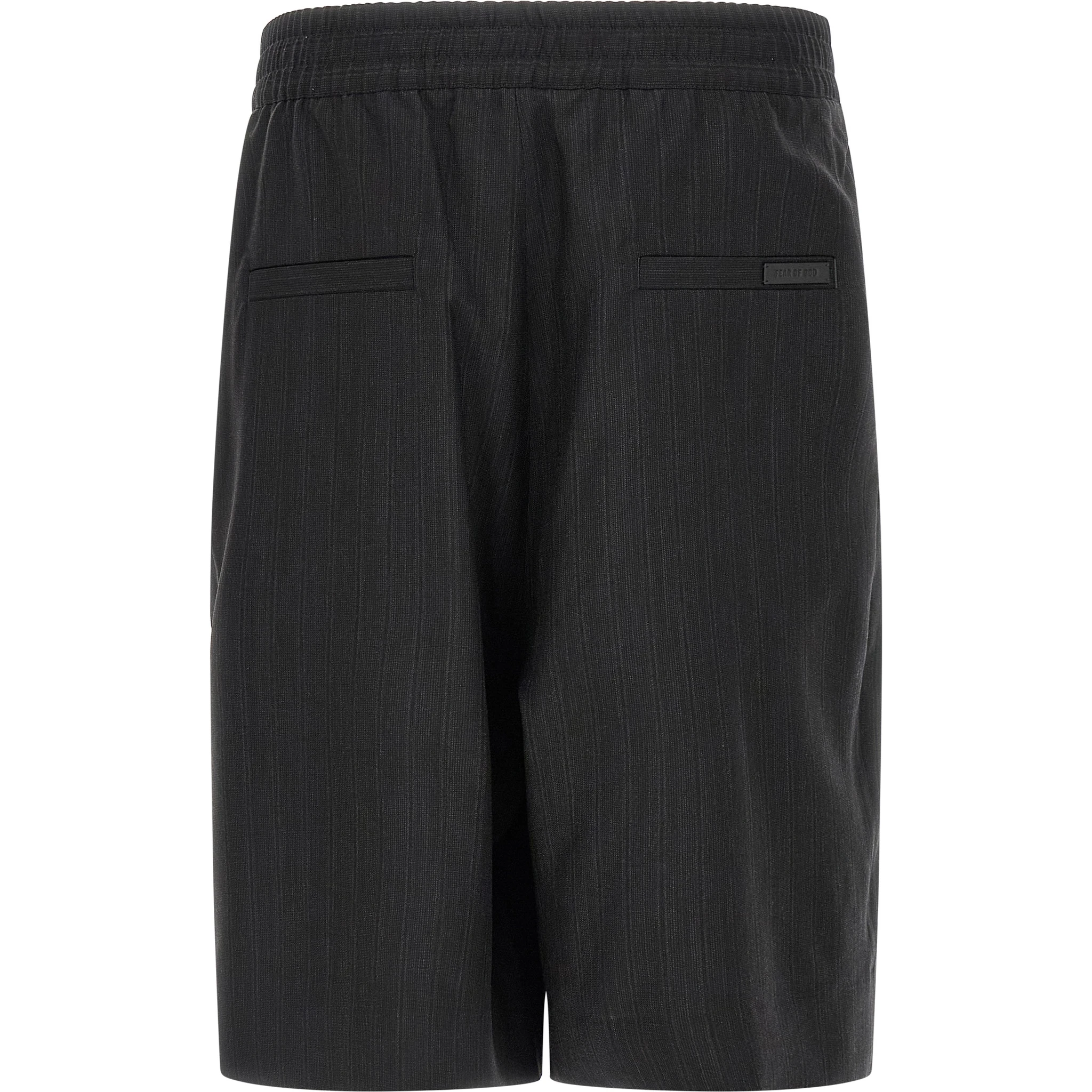 Black Virgin Wool Bermuda Shorts