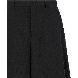 Black Wool Bermuda Shorts