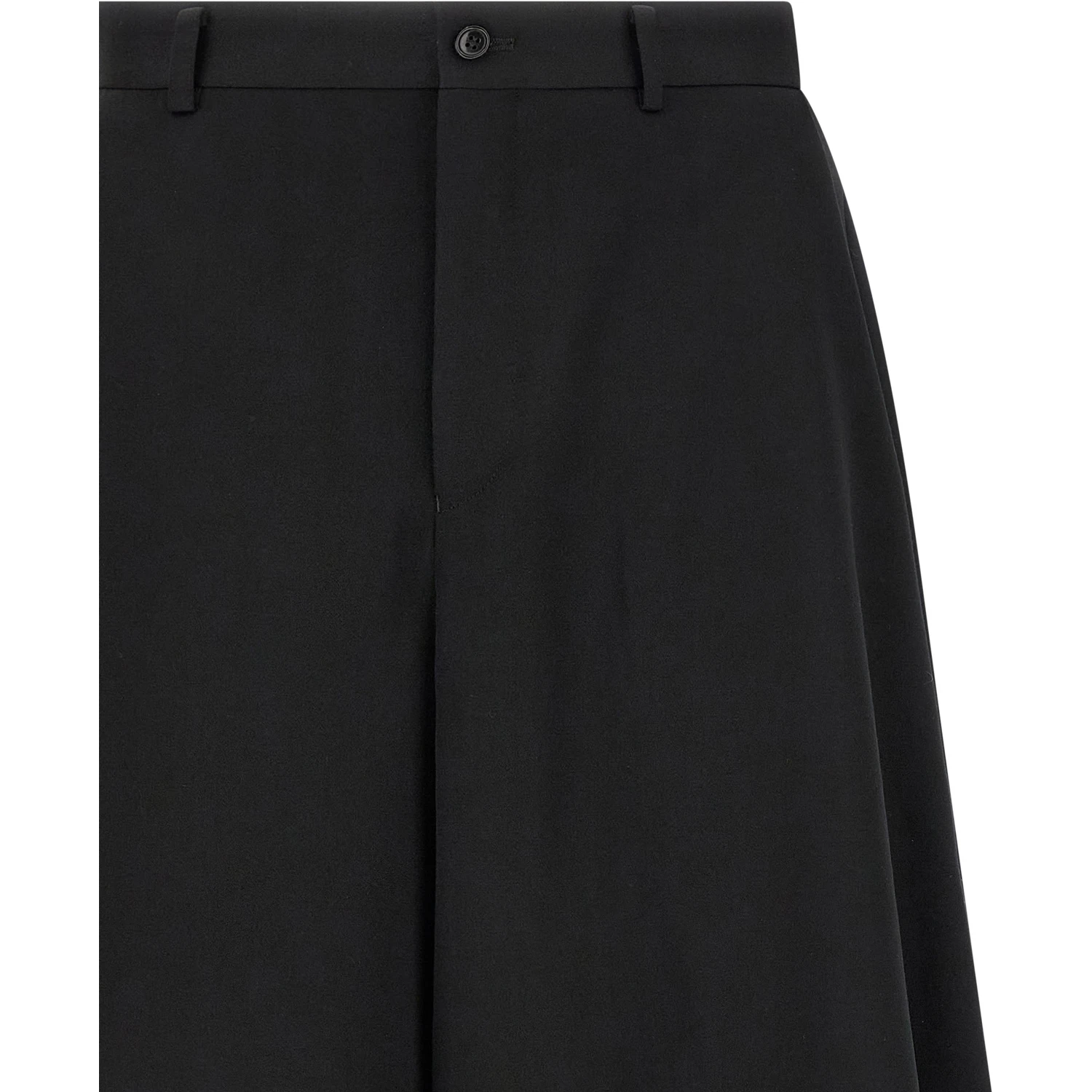 Black Wool Bermuda Shorts