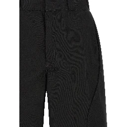 Black Polyester Bermuda Shorts