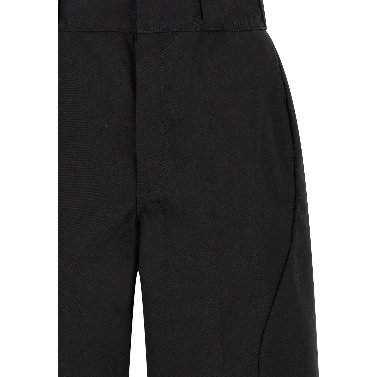 Black Polyester Bermuda Shorts