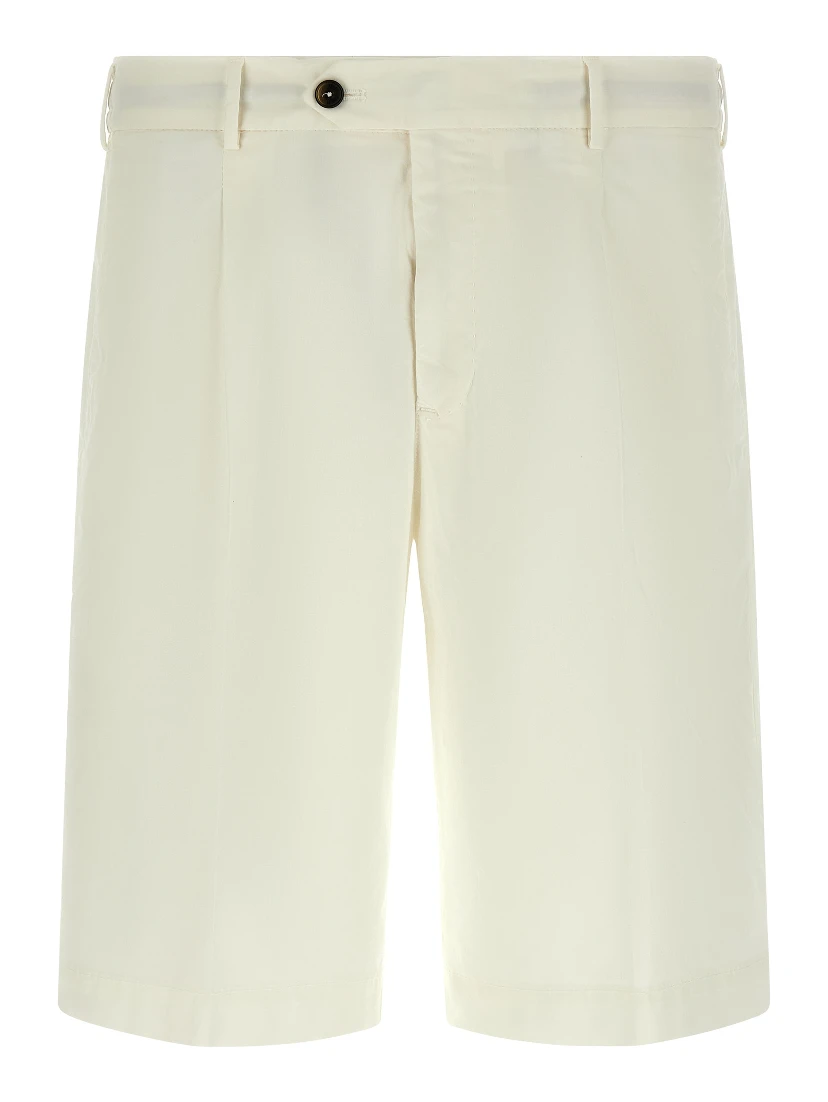 White Cotton Bermuda Shorts
