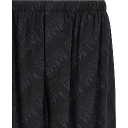 Black Viscose Bermuda Shorts