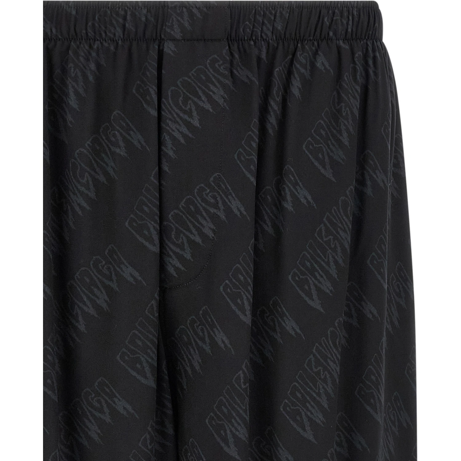 Black Viscose Bermuda Shorts