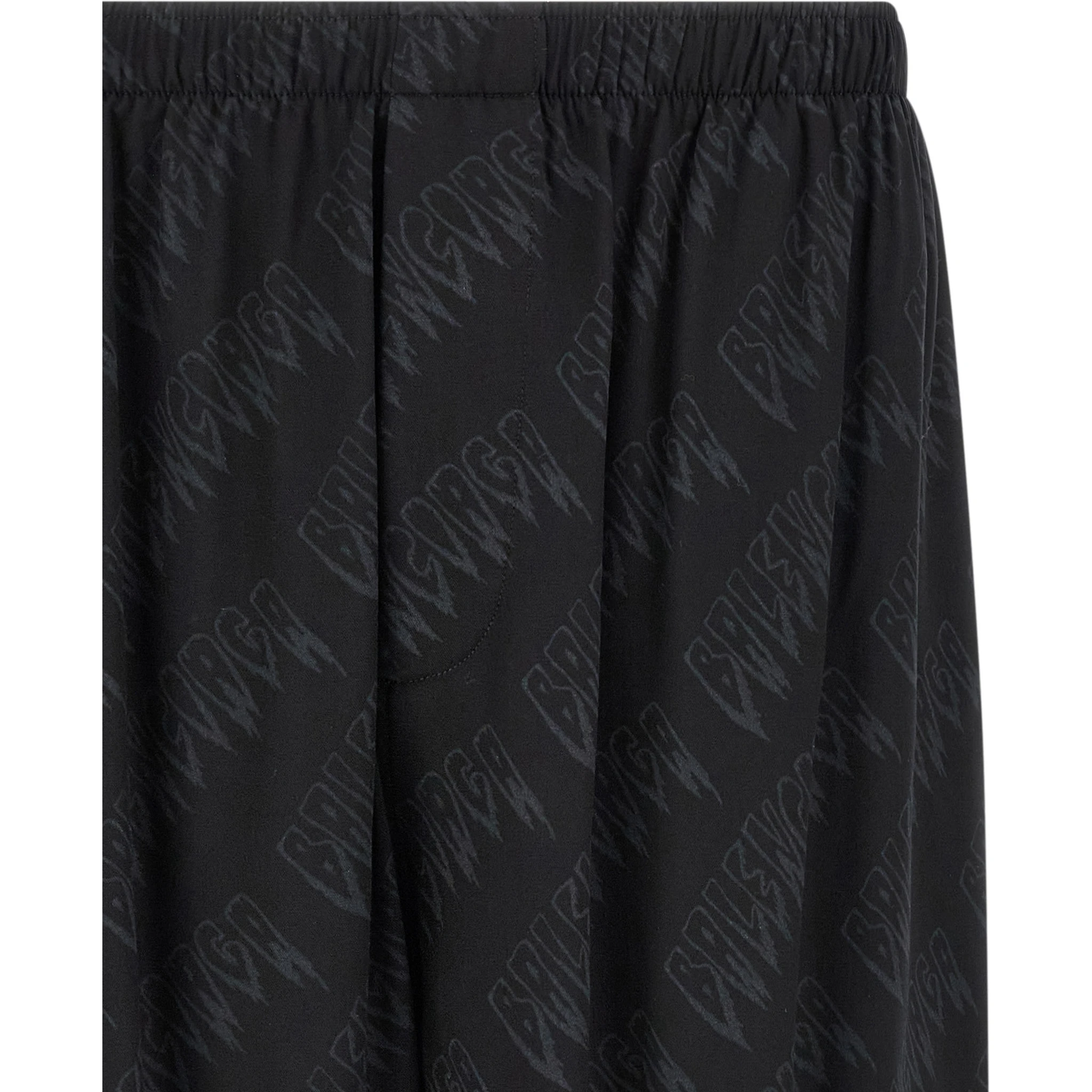 Black Viscose Bermuda Shorts