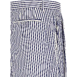 Blue Cotton Bermuda Shorts