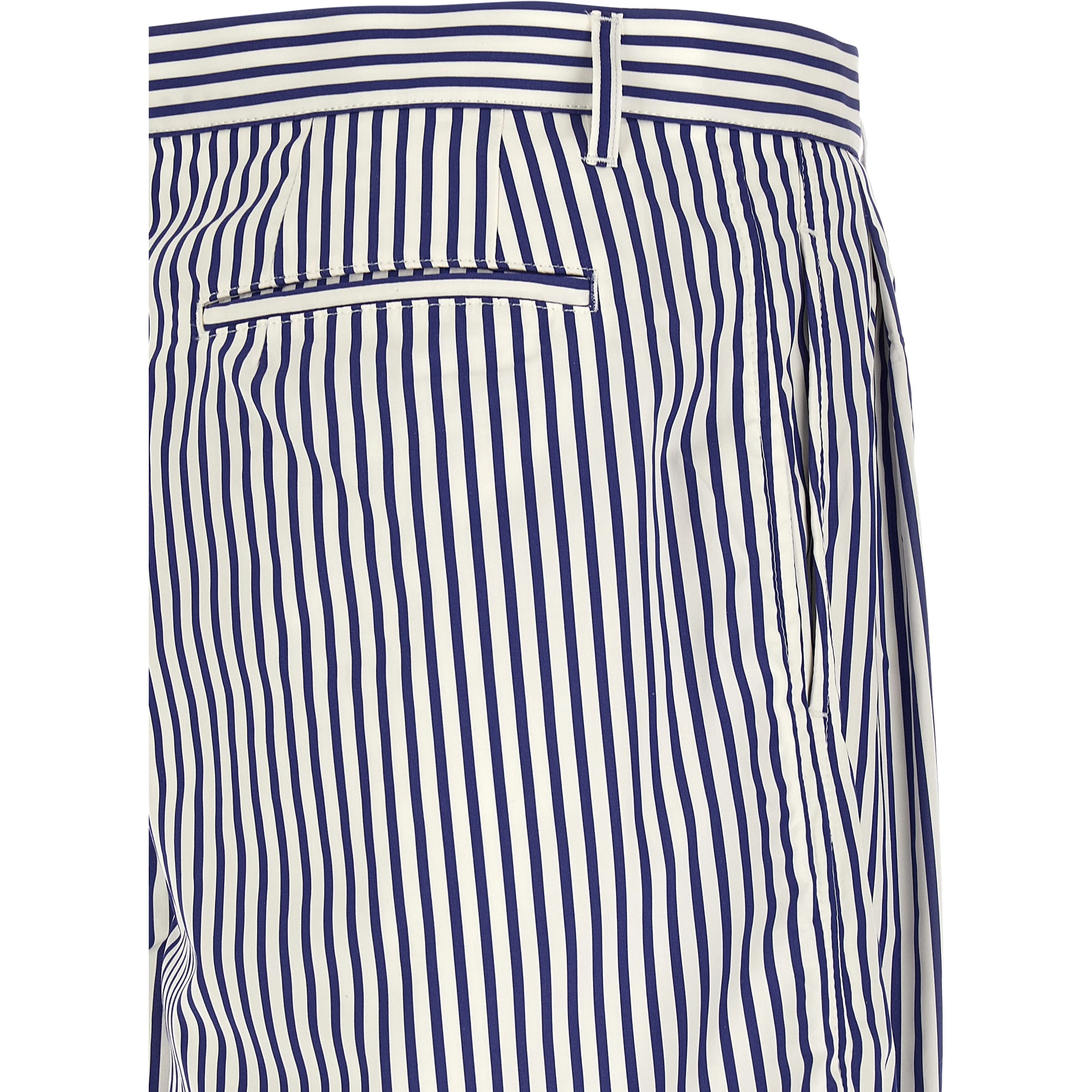 Blue Cotton Bermuda Shorts
