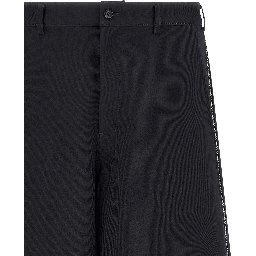Blue Polyester Bermuda Shorts