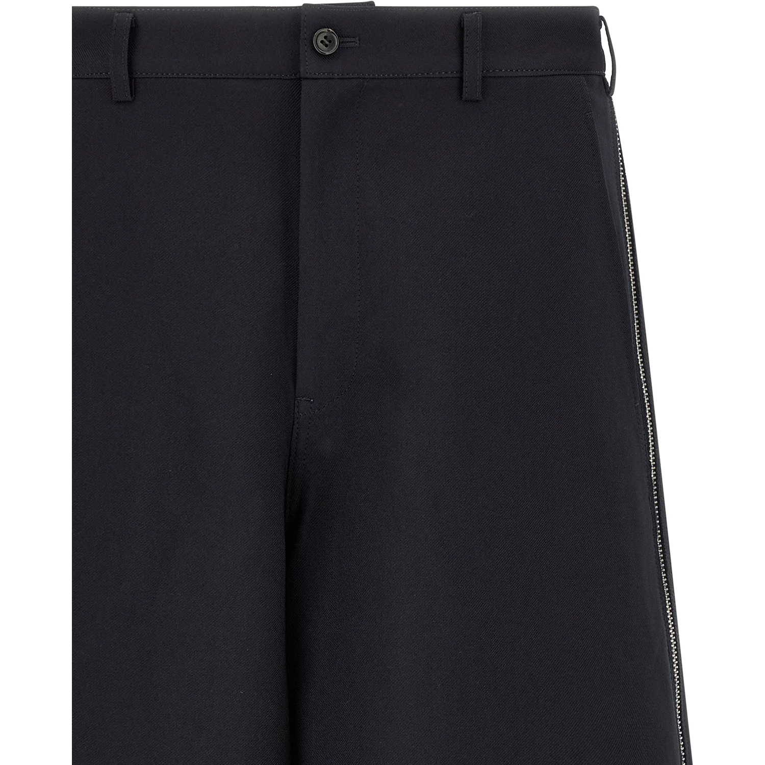 Blue Polyester Bermuda Shorts