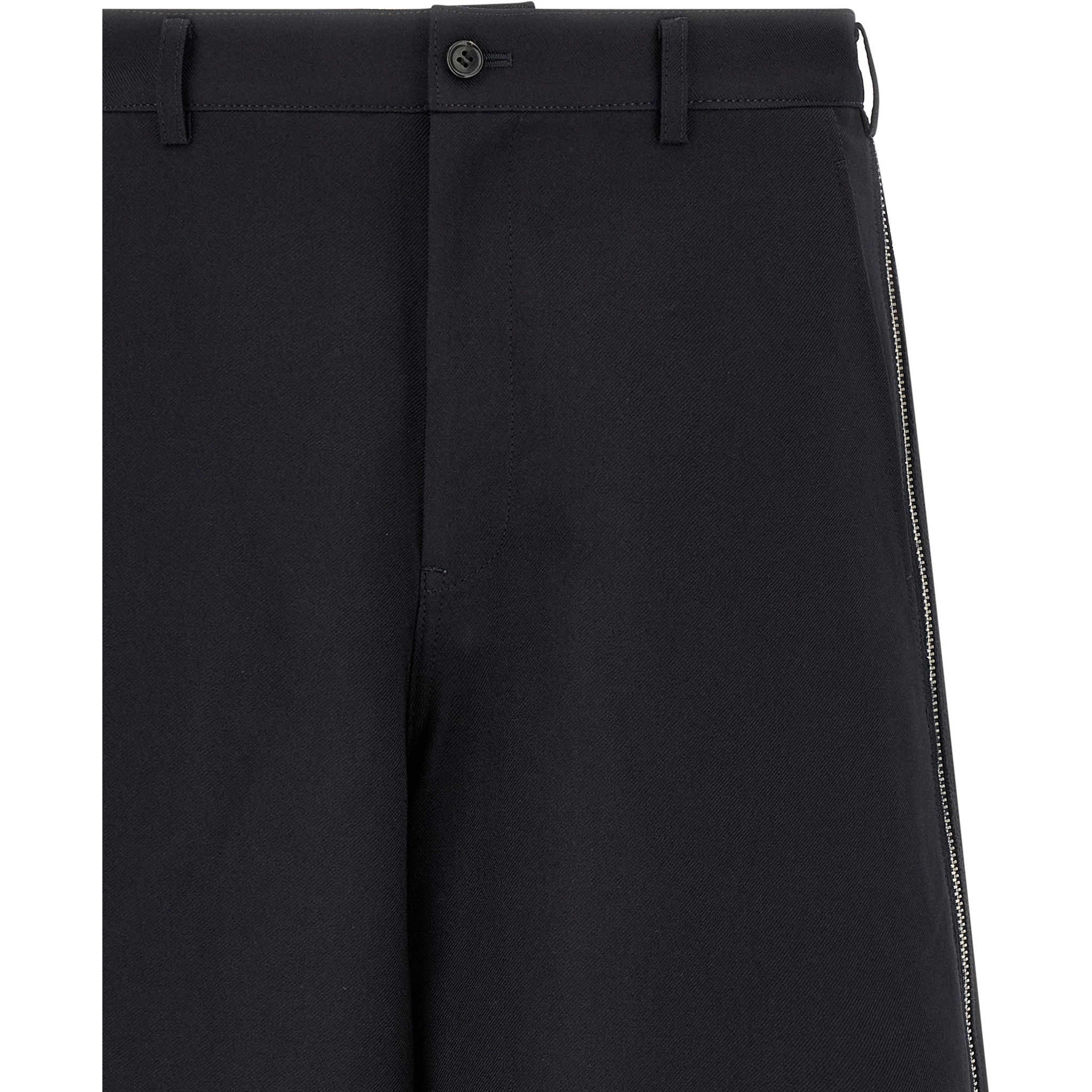 Blue Polyester Bermuda Shorts