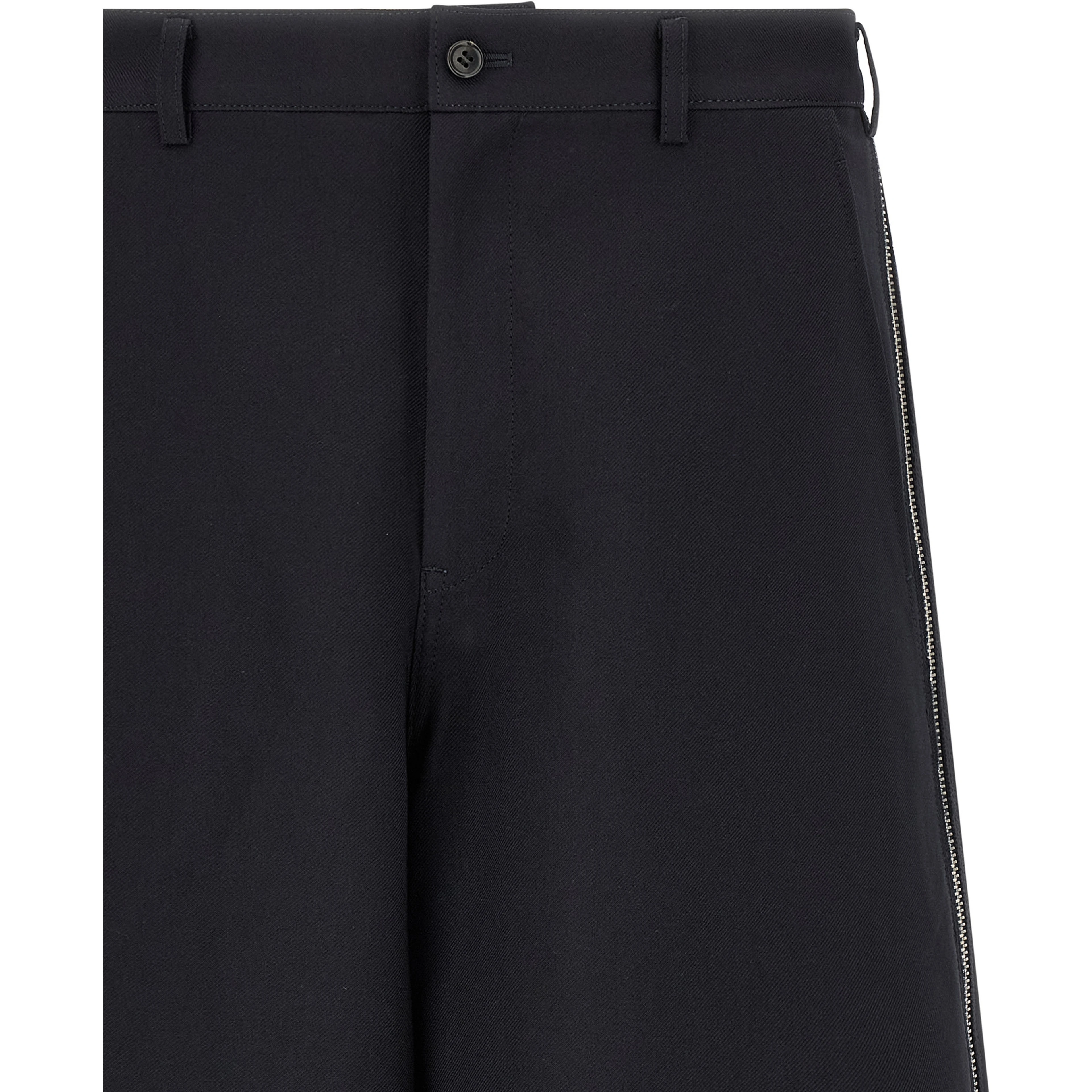 Blue Polyester Bermuda Shorts