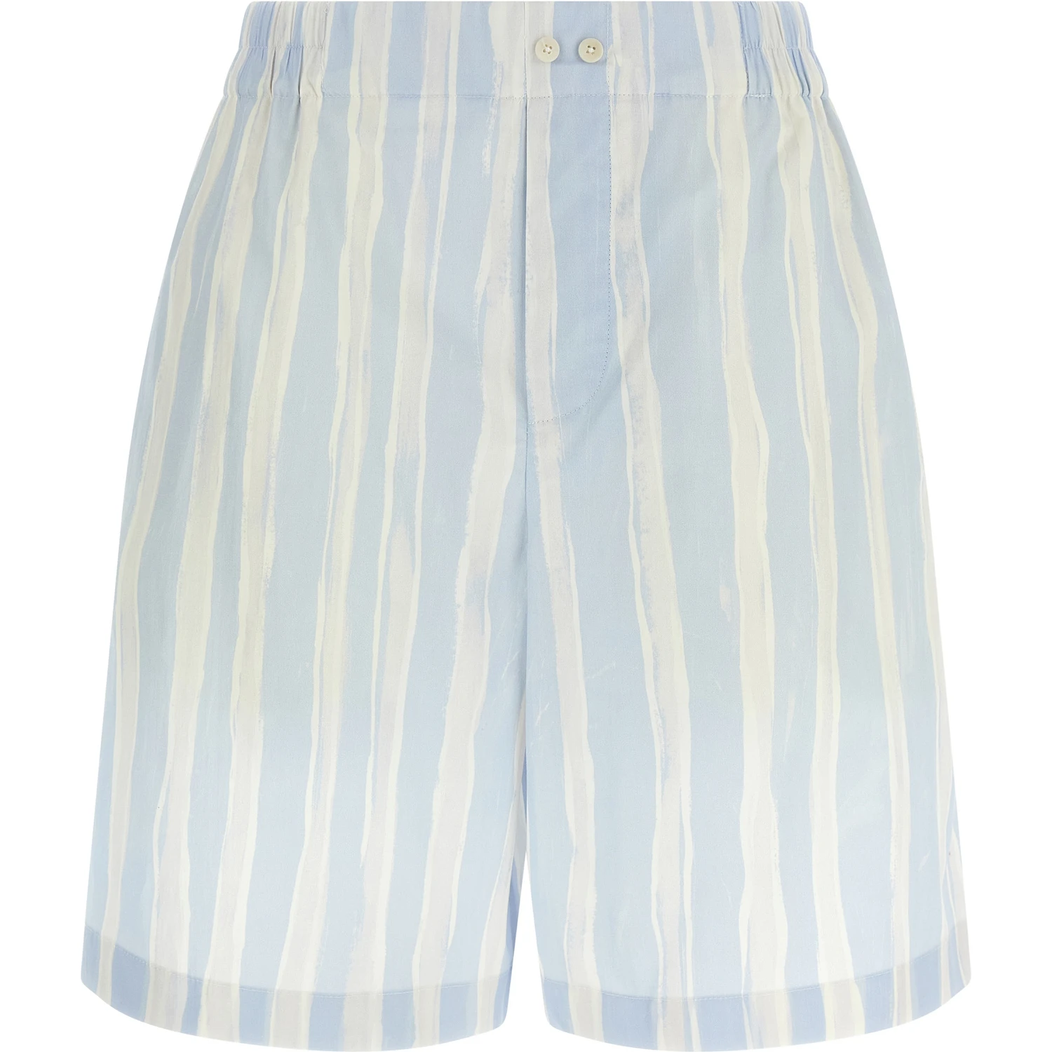 Blue Linen Bermuda Shorts