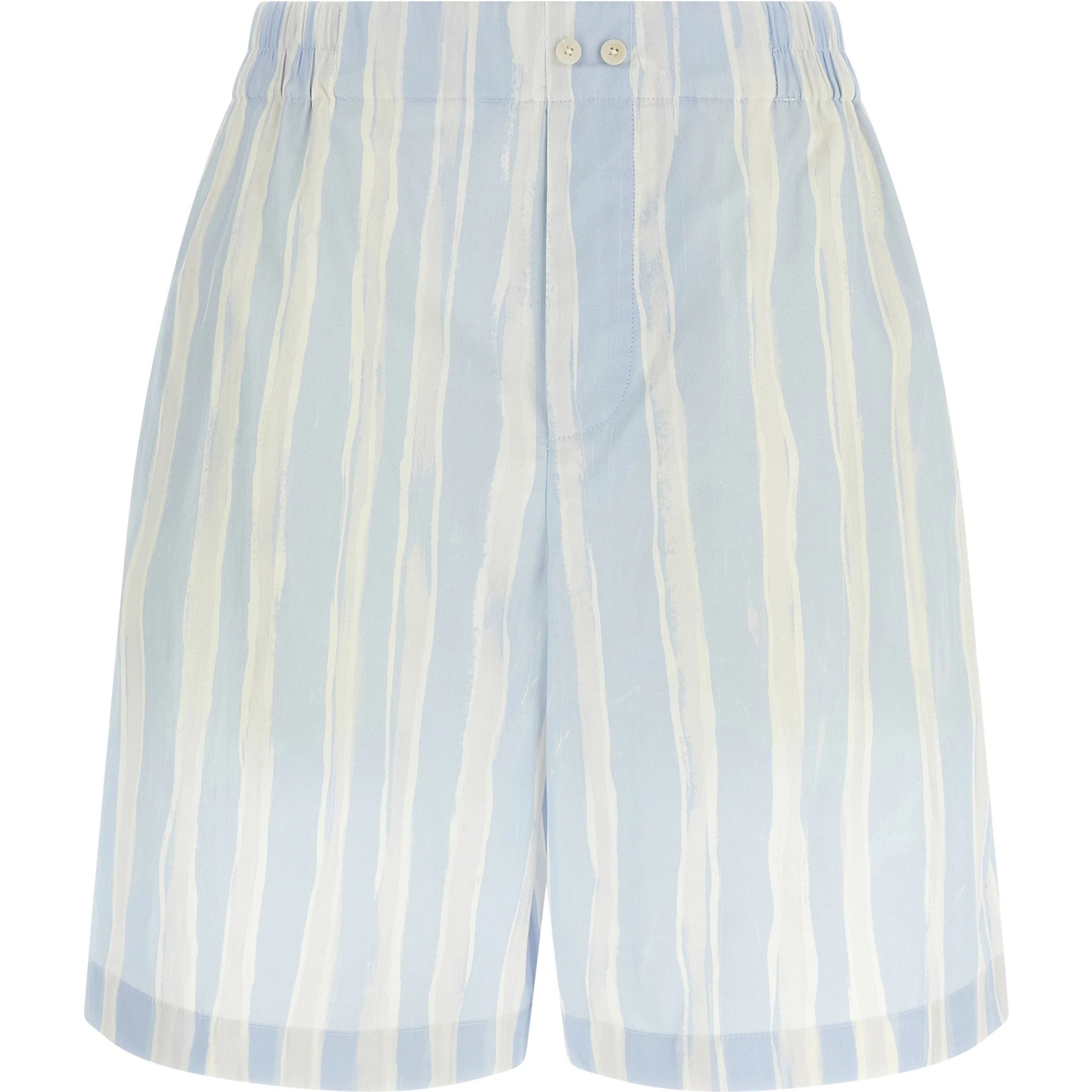 Blue Linen Bermuda Shorts