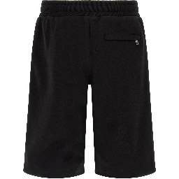 Black Cotton Bermuda Shorts