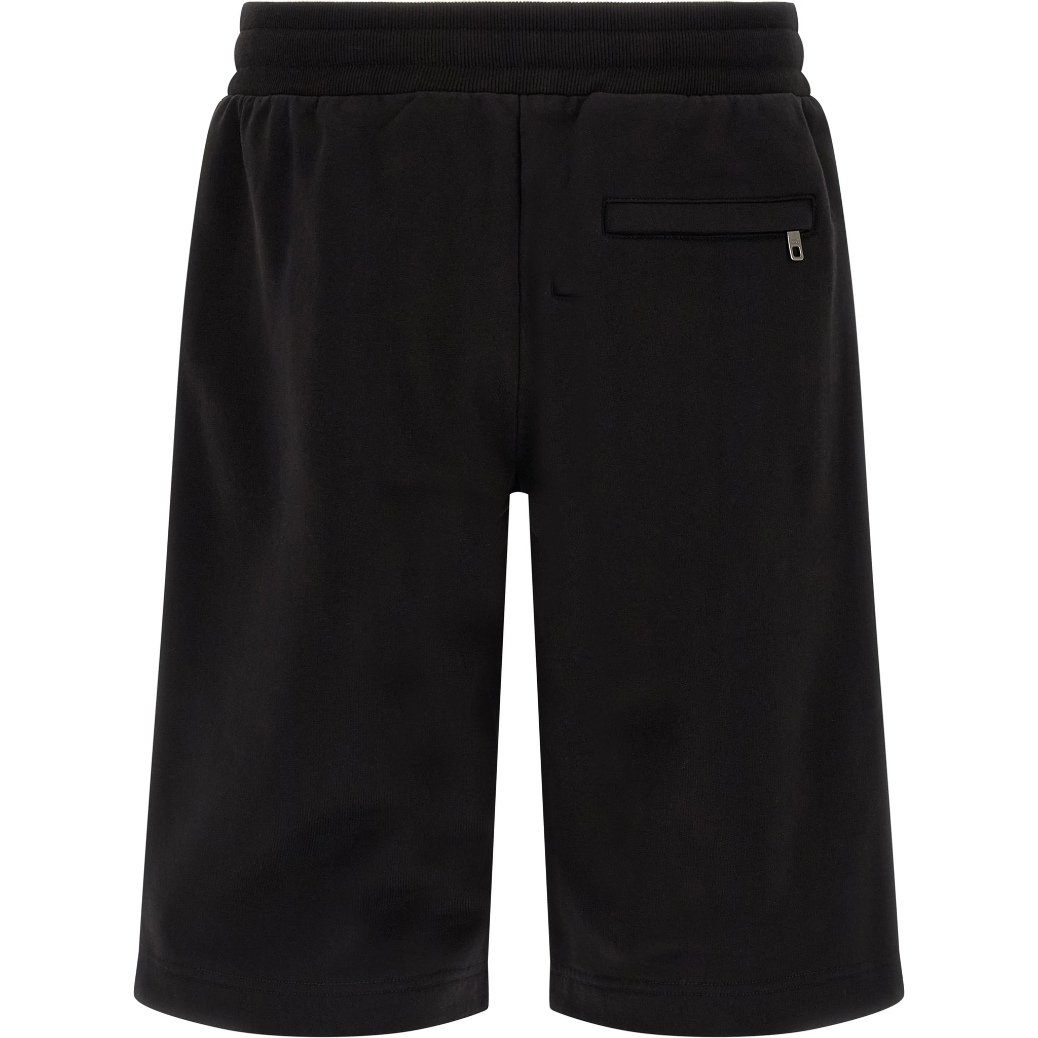 Black Cotton Bermuda Shorts