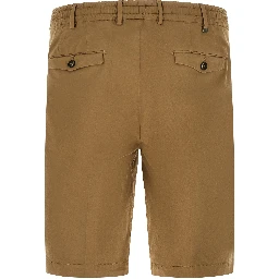 Beige Cotton Bermuda Shorts
