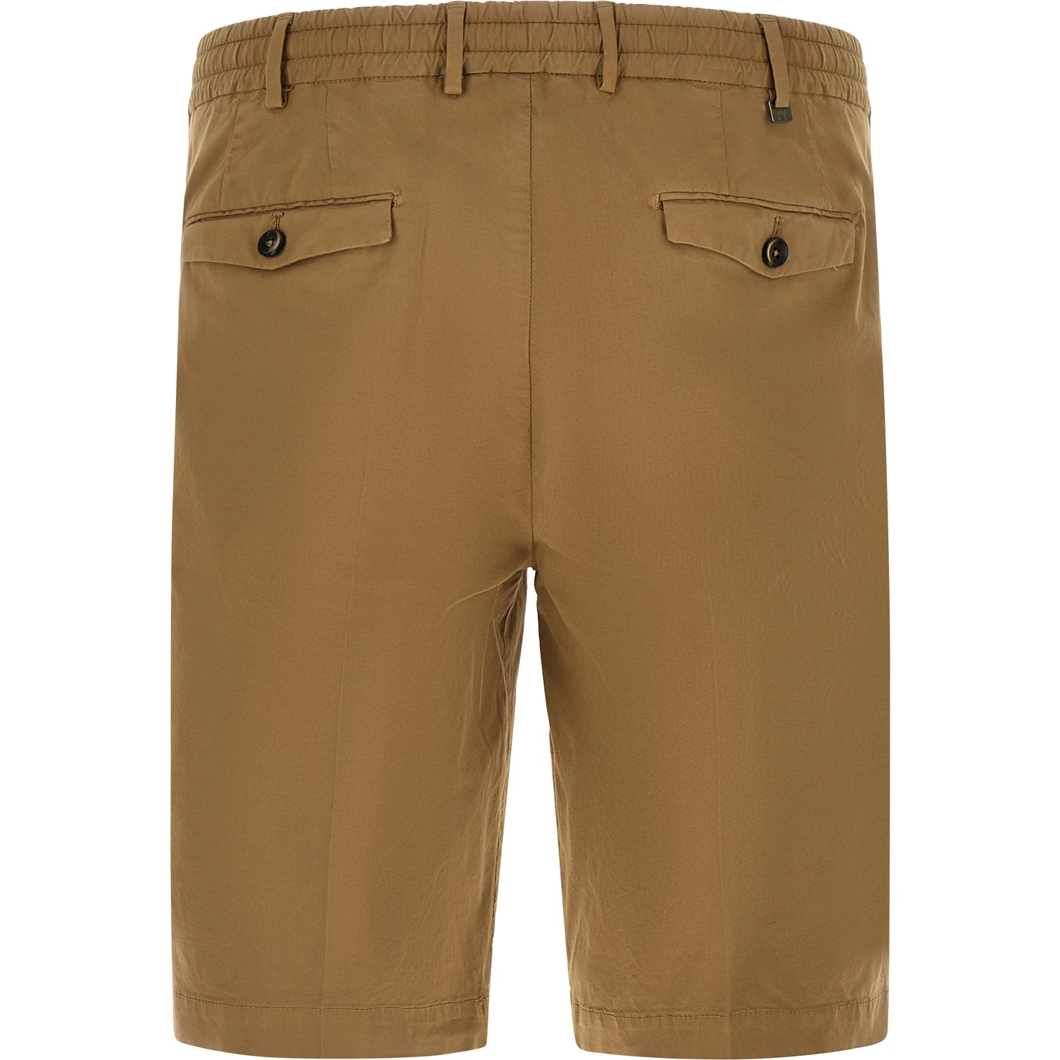 Beige Cotton Bermuda Shorts