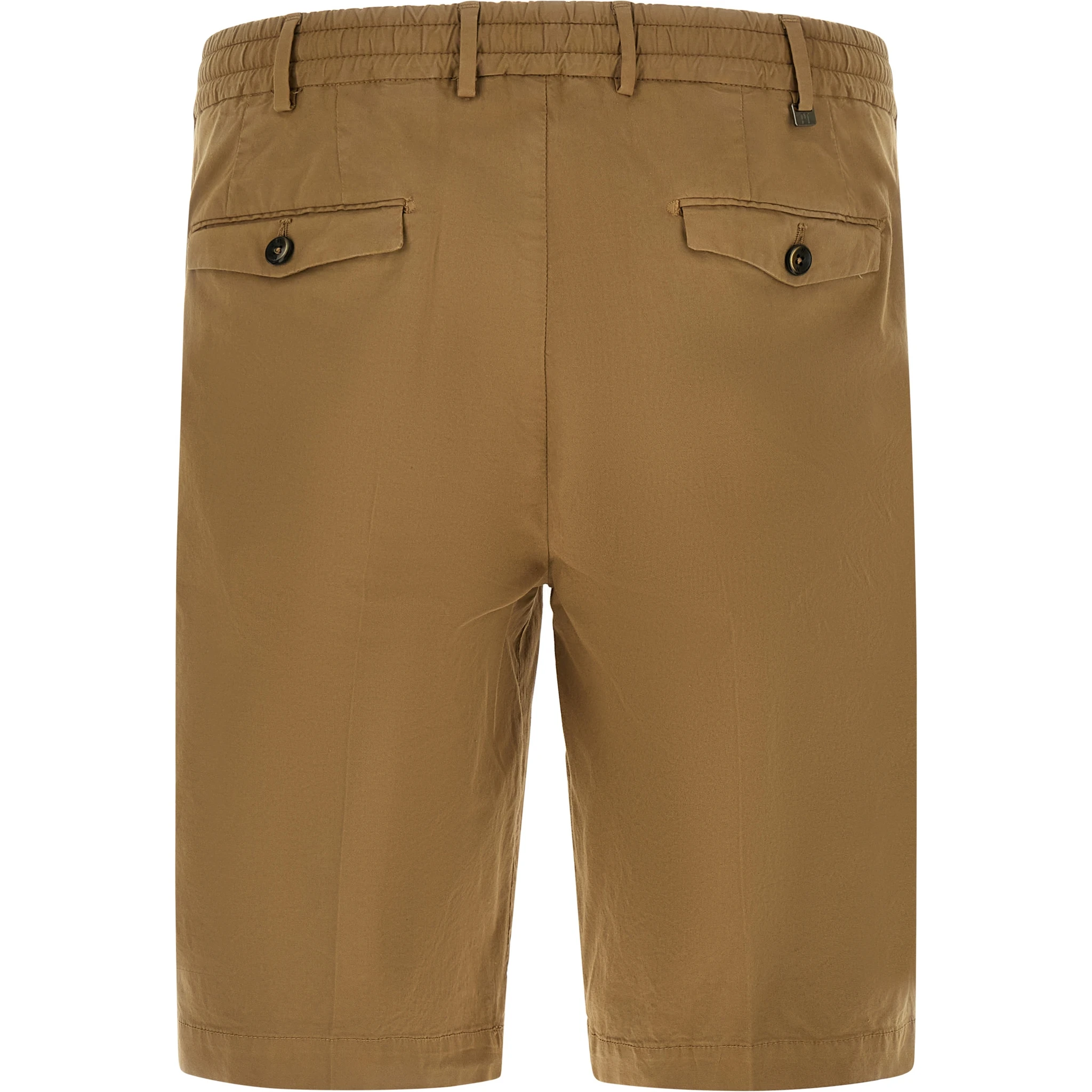 Beige Cotton Bermuda Shorts