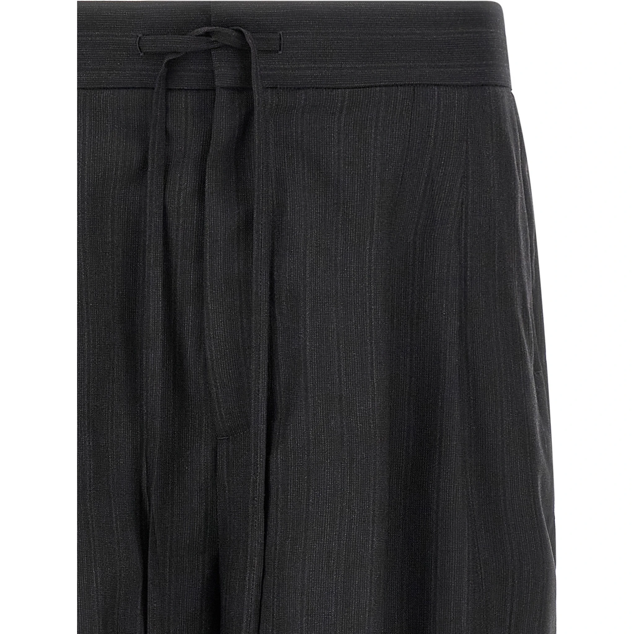 Black Virgin Wool Bermuda Shorts