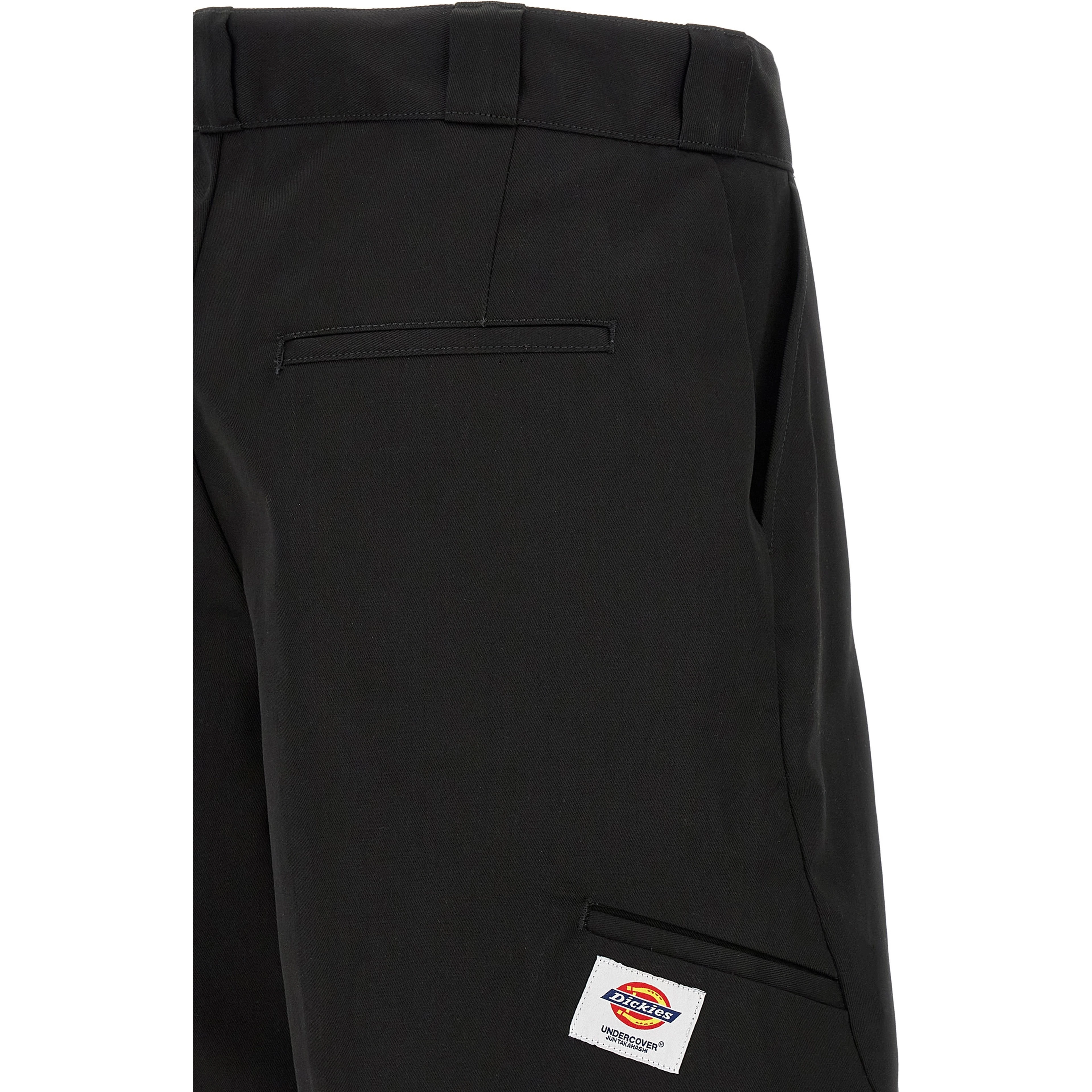 Black Polyester Bermuda Shorts