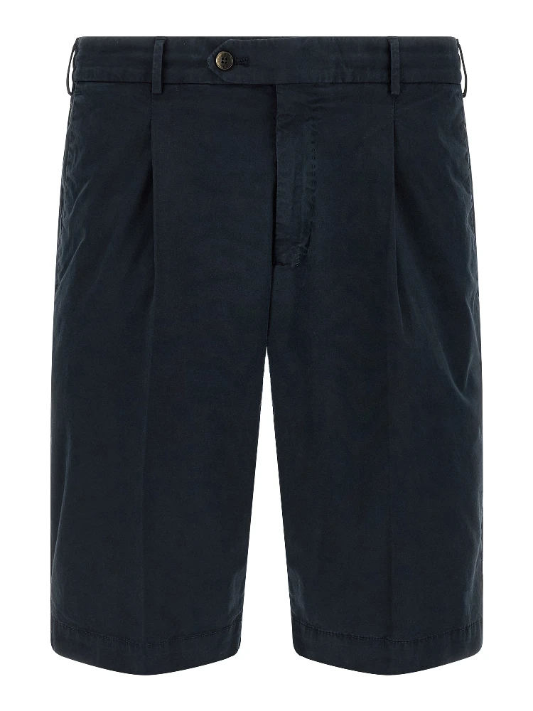 Blue Cotton Bermuda Shorts
