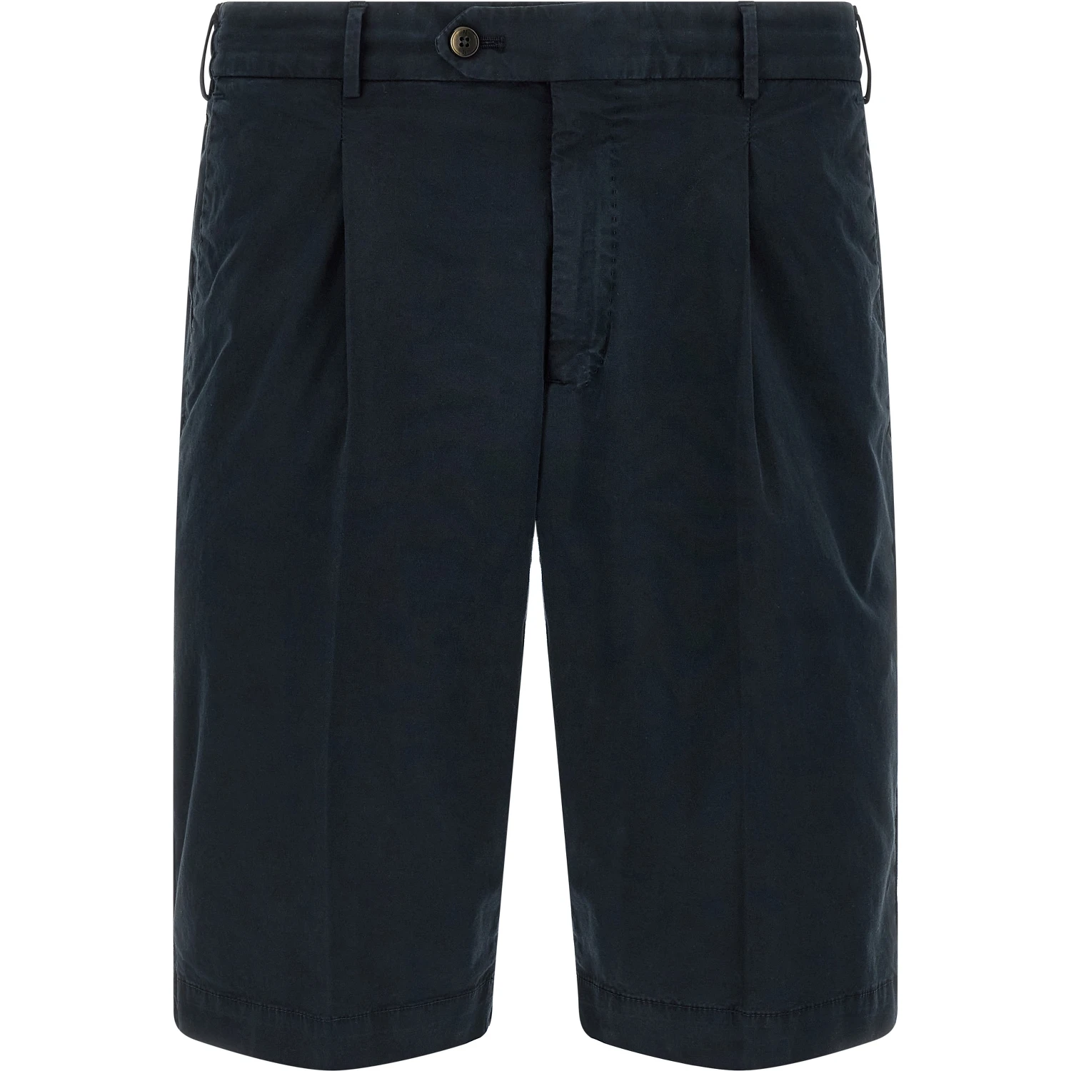Blue Cotton Bermuda Shorts