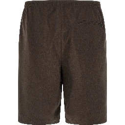 Brown Polyester Bermuda Shorts