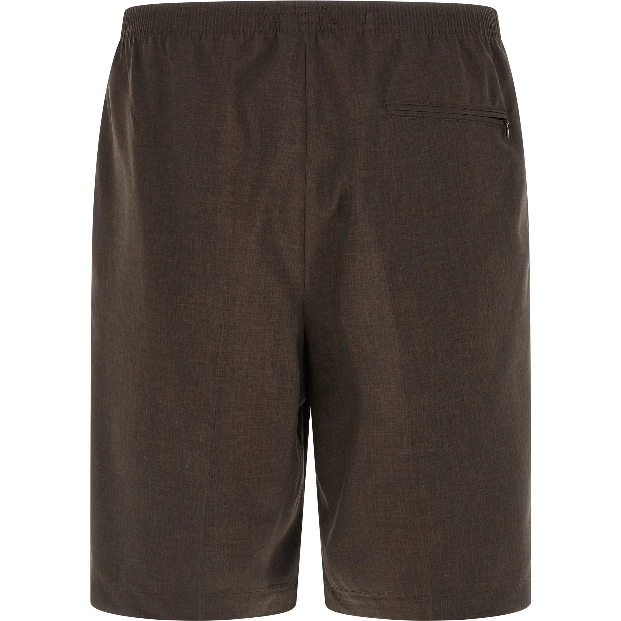 Brown Polyester Bermuda Shorts