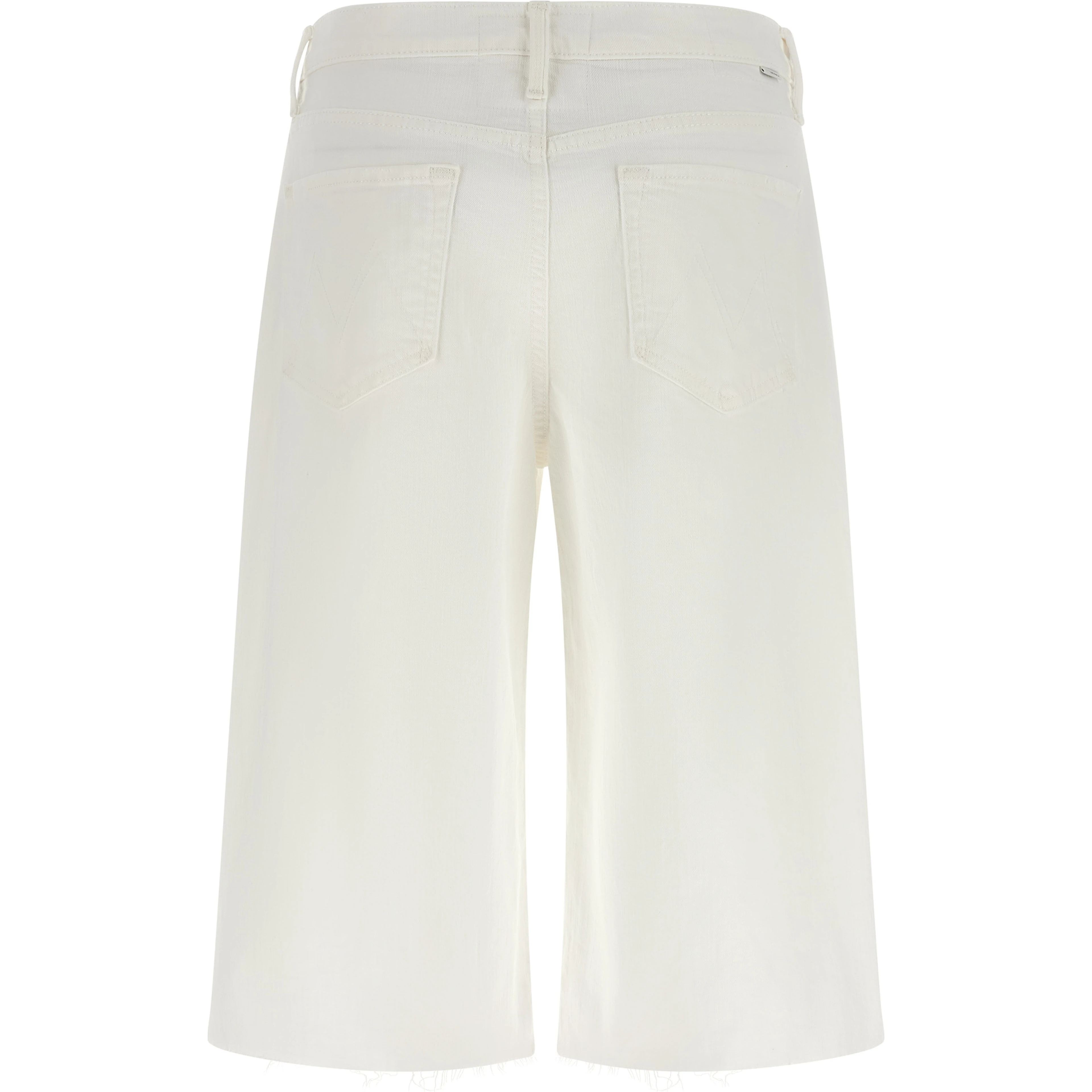 White Cotton Bermuda Shorts