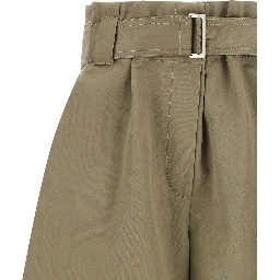 Bicolor Cotton Bermuda Shorts