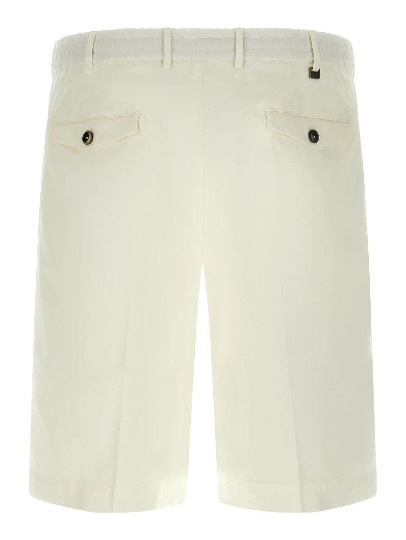 White Cotton Bermuda Shorts