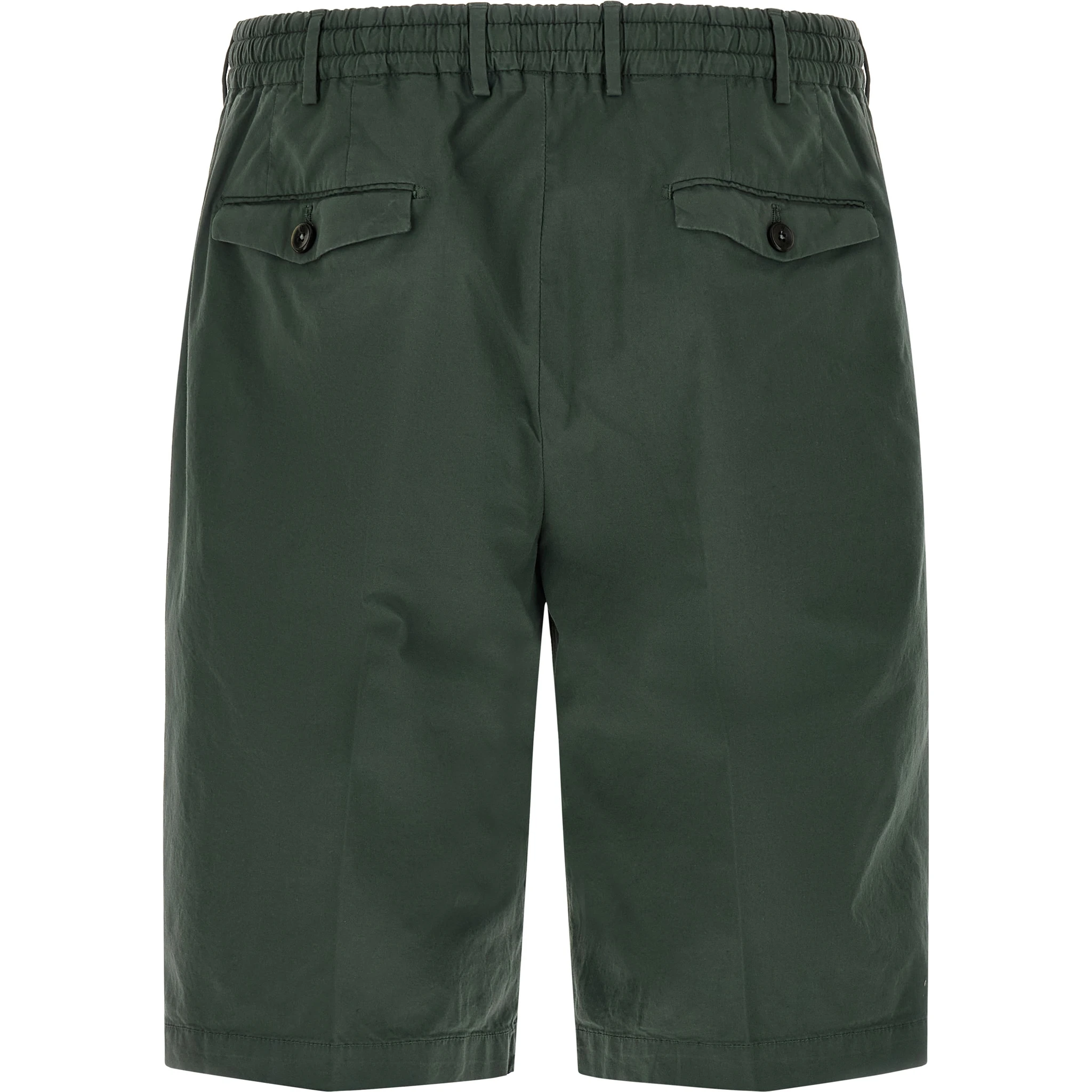 Bicolor Cotton Bermuda Shorts