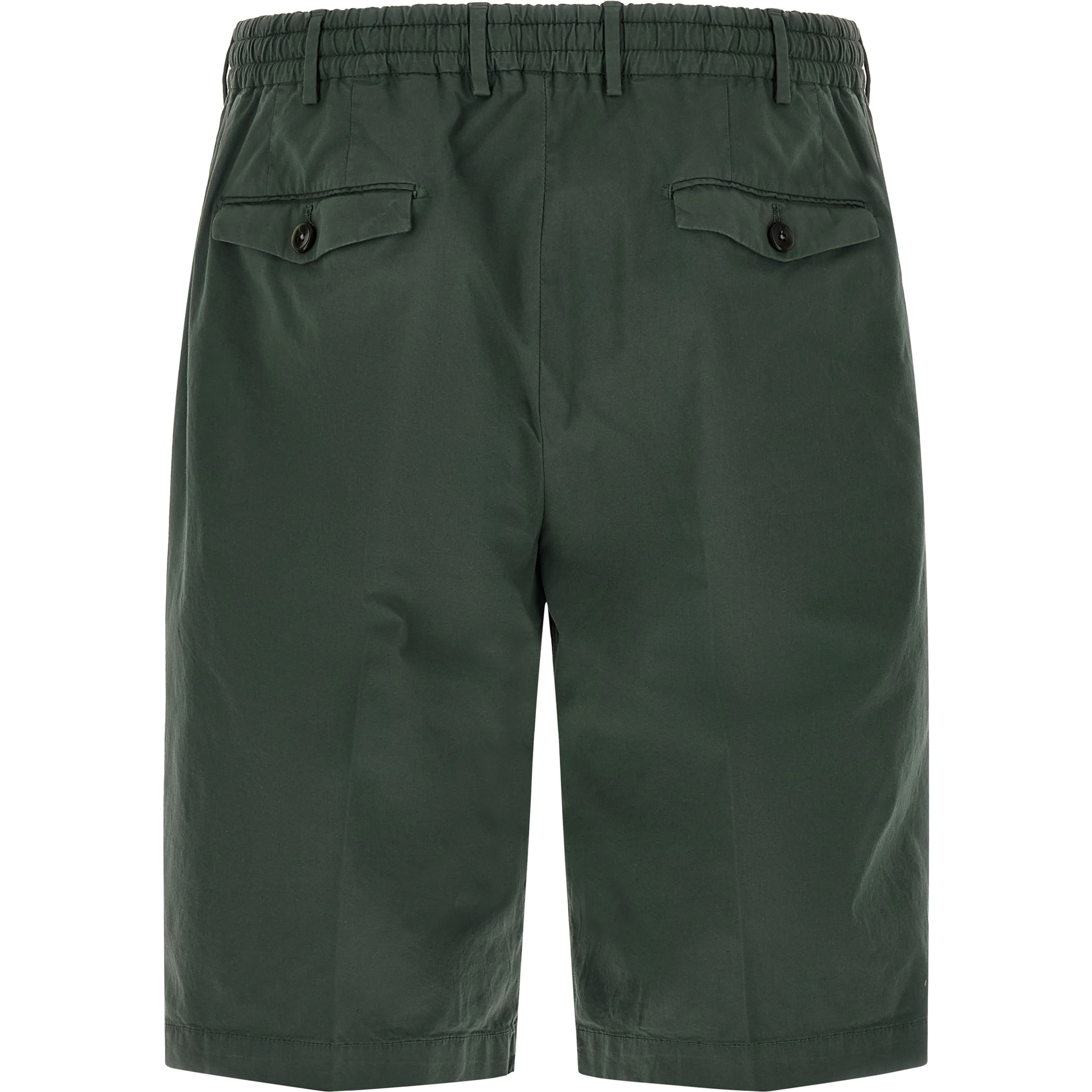 Bicolor Cotton Bermuda Shorts