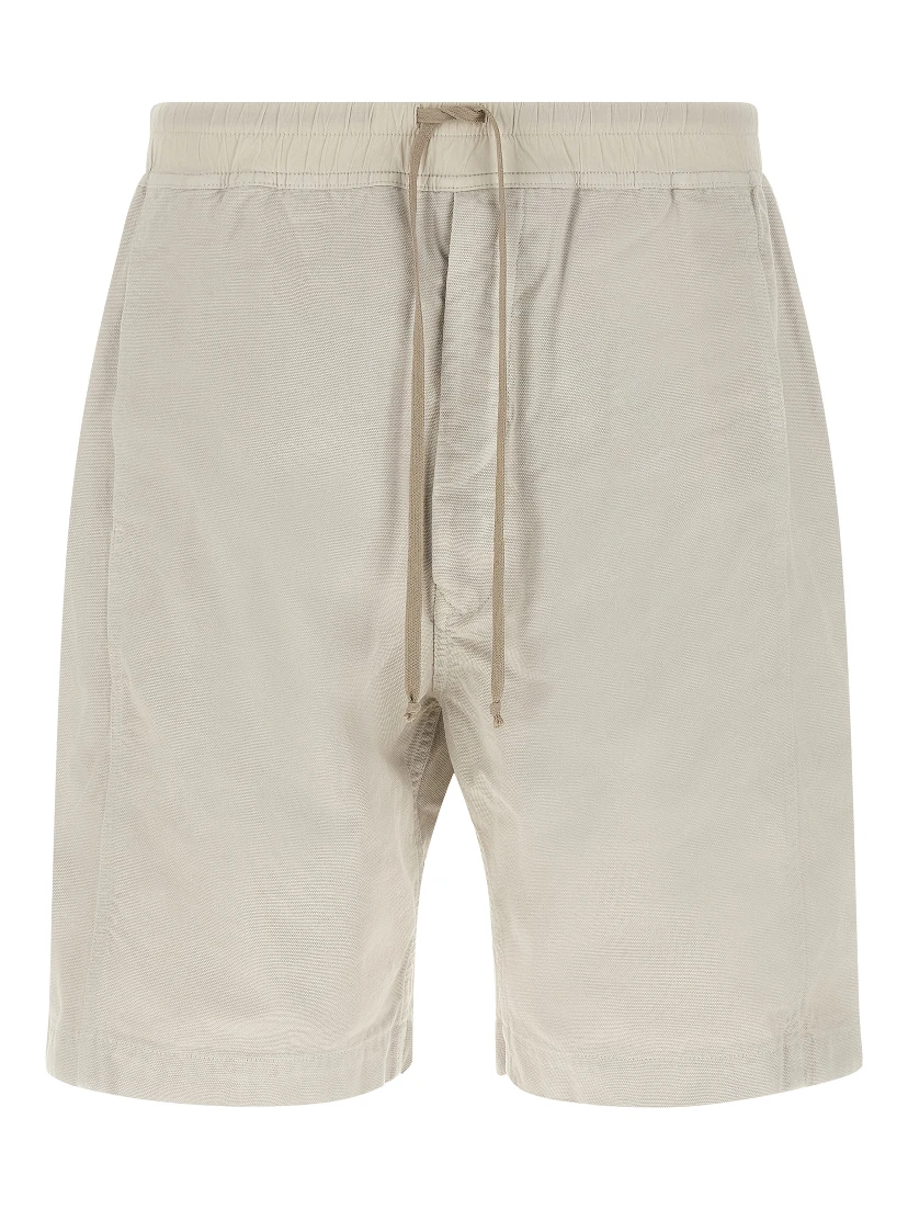 Beige Cotton Bermuda Shorts