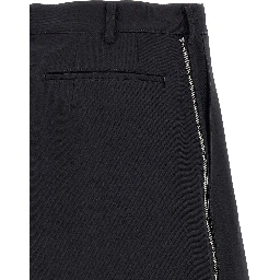 Blue Polyester Bermuda Shorts