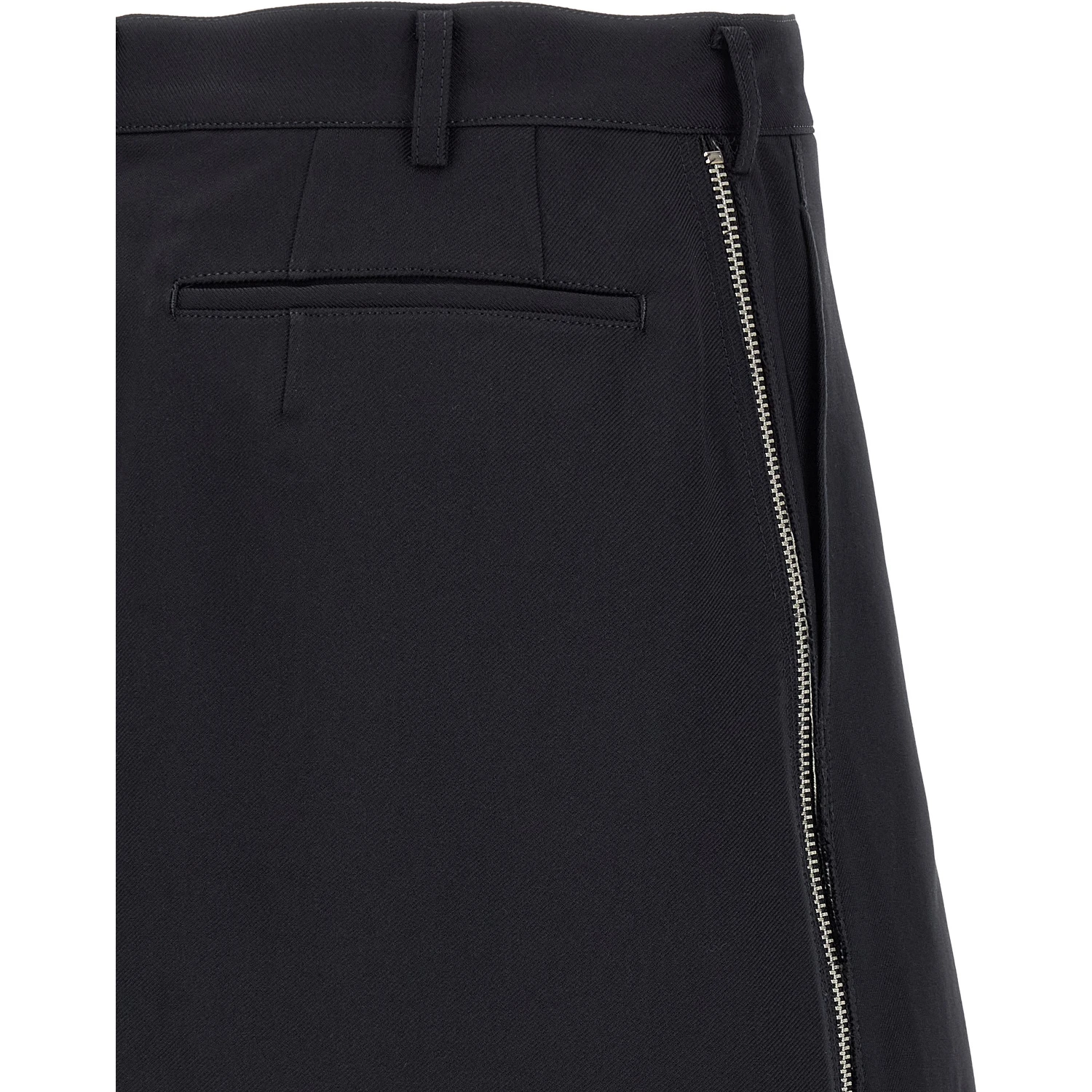 Blue Polyester Bermuda Shorts