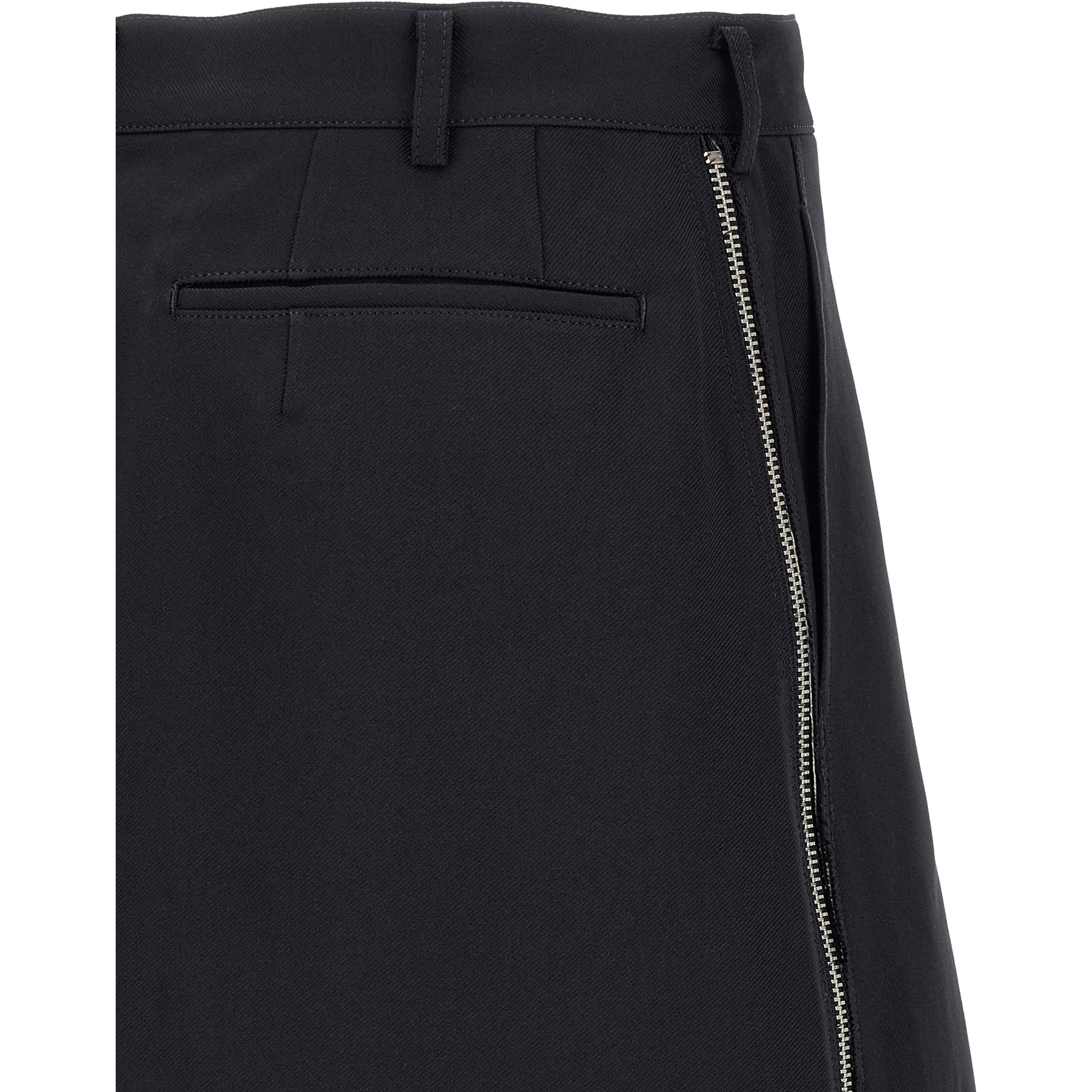 Blue Polyester Bermuda Shorts
