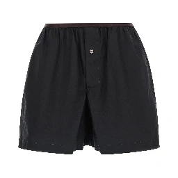 Gray Cotton Bermuda Shorts