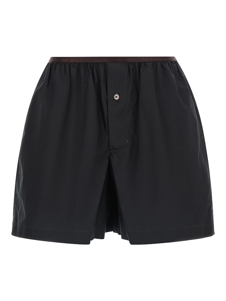 Gray Cotton Bermuda Shorts