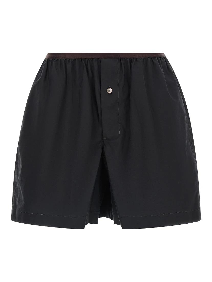 Gray Cotton Bermuda Shorts