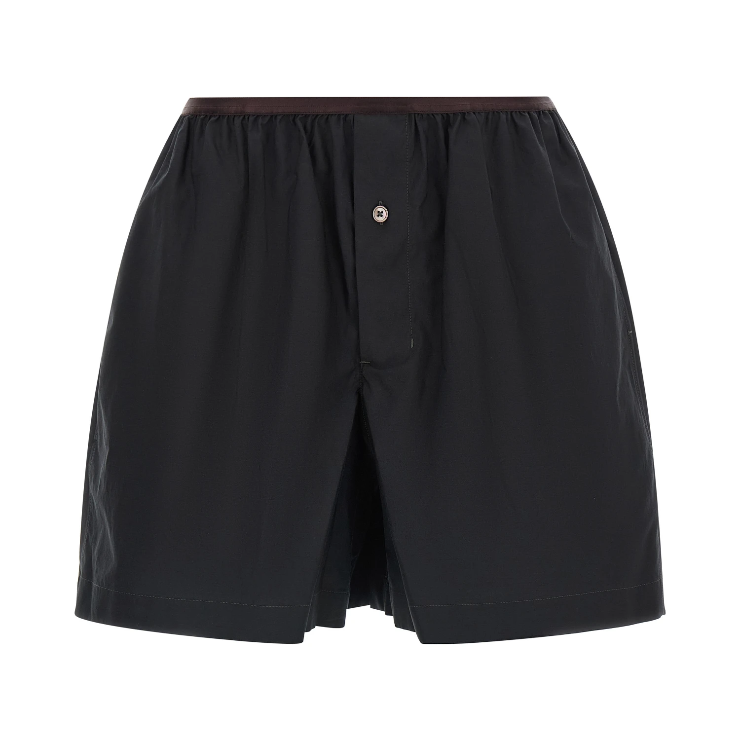 Gray Cotton Bermuda Shorts
