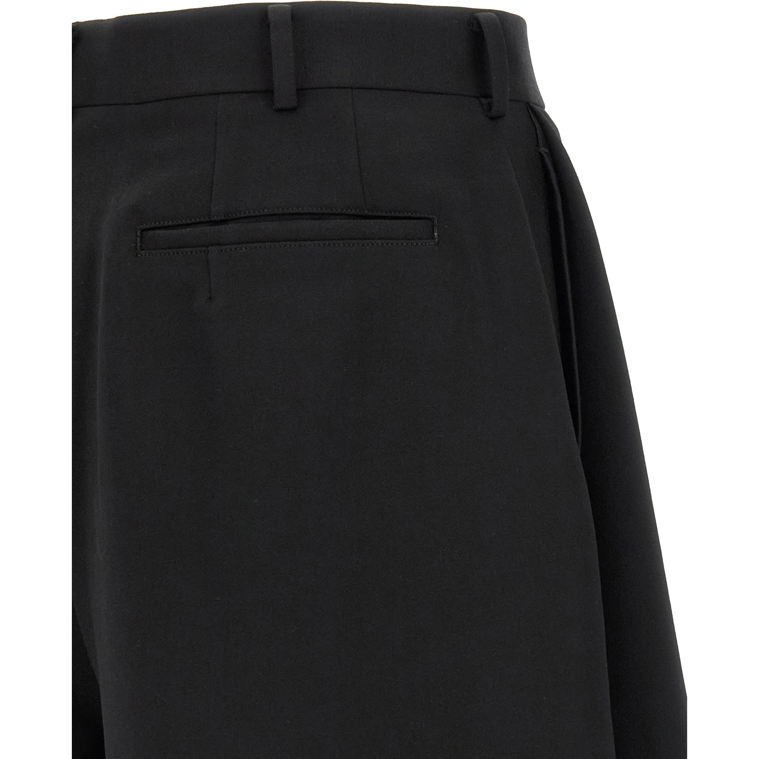 Black Wool Bermuda Shorts