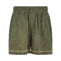 Bicolor Cotton Bermuda Shorts