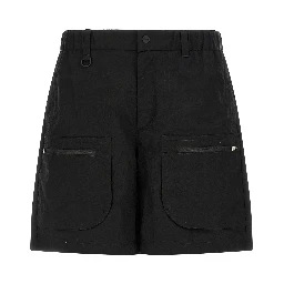 Black Polyamide Bermuda Shorts