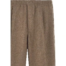 Brown Polyester Bermuda Shorts