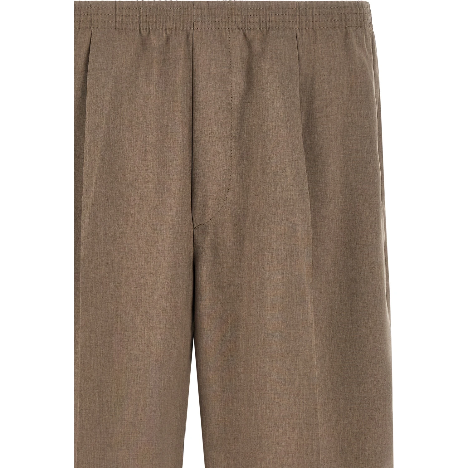 Brown Polyester Bermuda Shorts